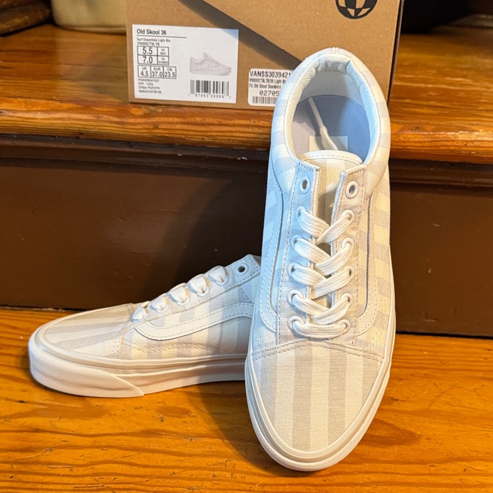 NWT Vans Old Skool 36 Surf Essentials Light Blue 7